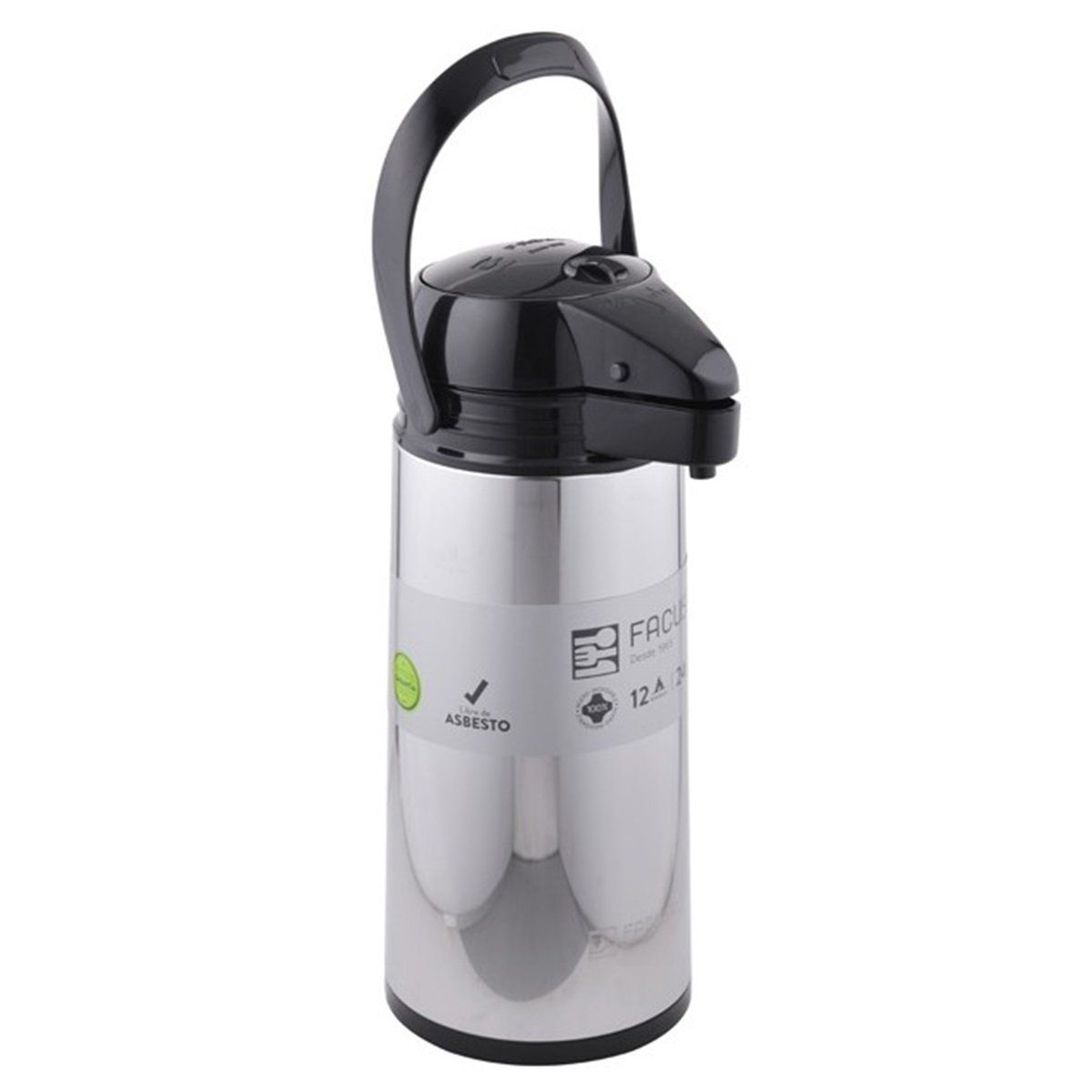 FACUSA - Termo Sifón 1.9 Lt. Acero Inoxidable Brillante - Facusa