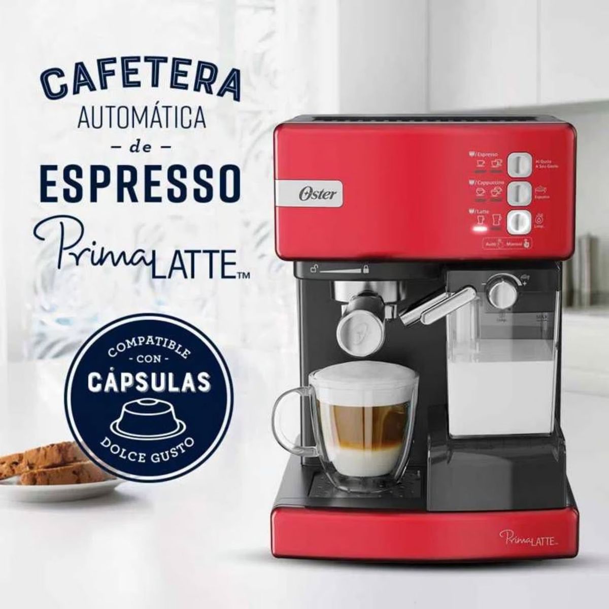 OSTER - Cafetera Expresso PrimaLatte BVSTEM6603R
