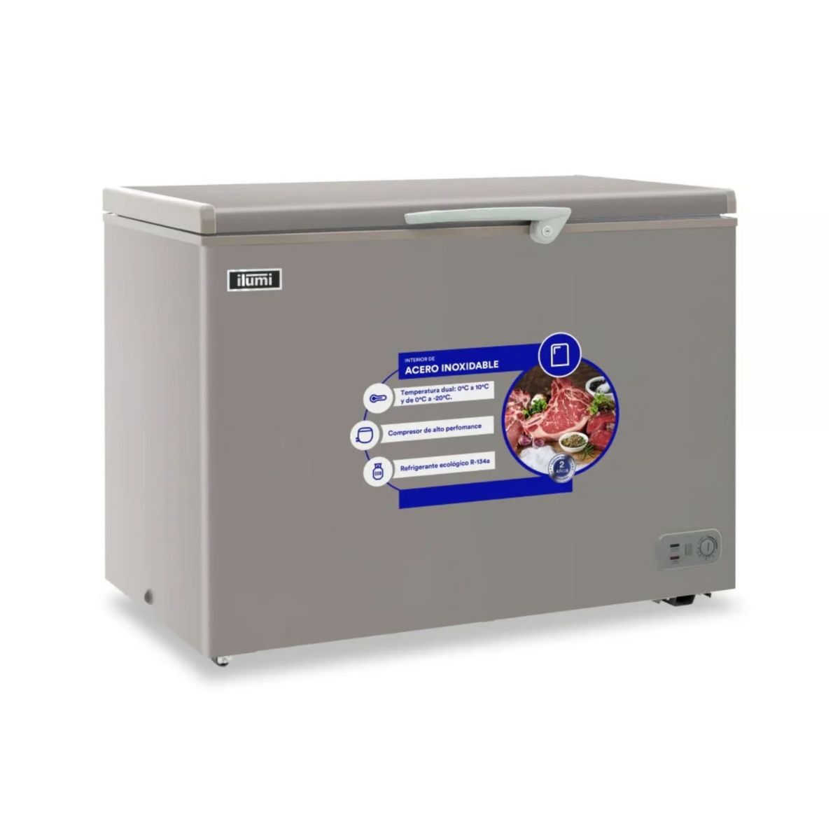 ILUMI - Congeladora Ilumi TFI-3400DG 340 Litros Gris