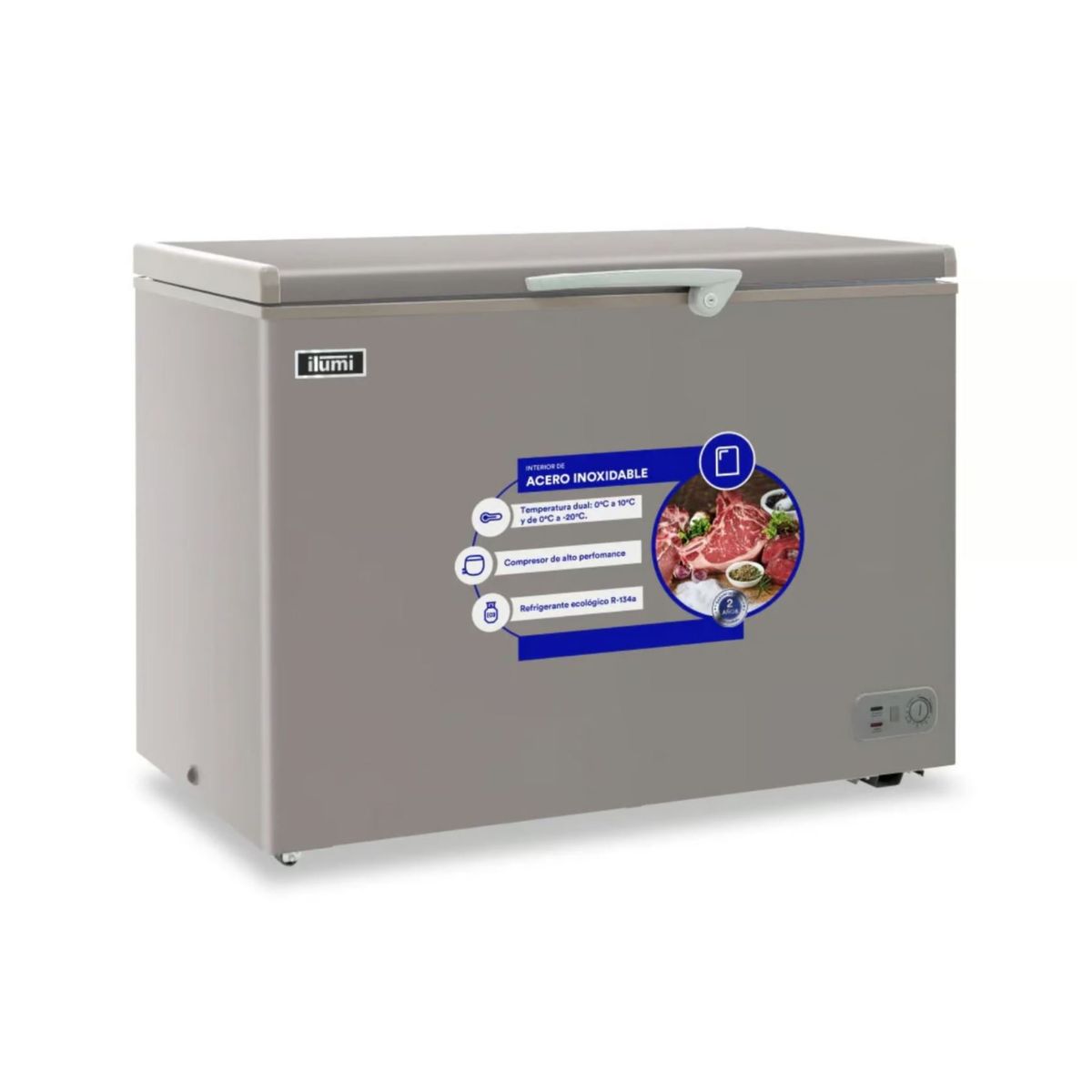 ILUMI - Congeladora Ilumi TFI-3400DG 340 Litros Gris