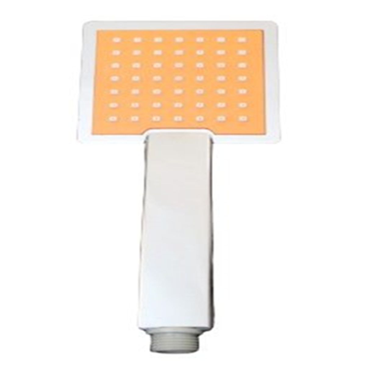 GENERICO - Ducha Teléfono Cuadrado Cromado con Naranja