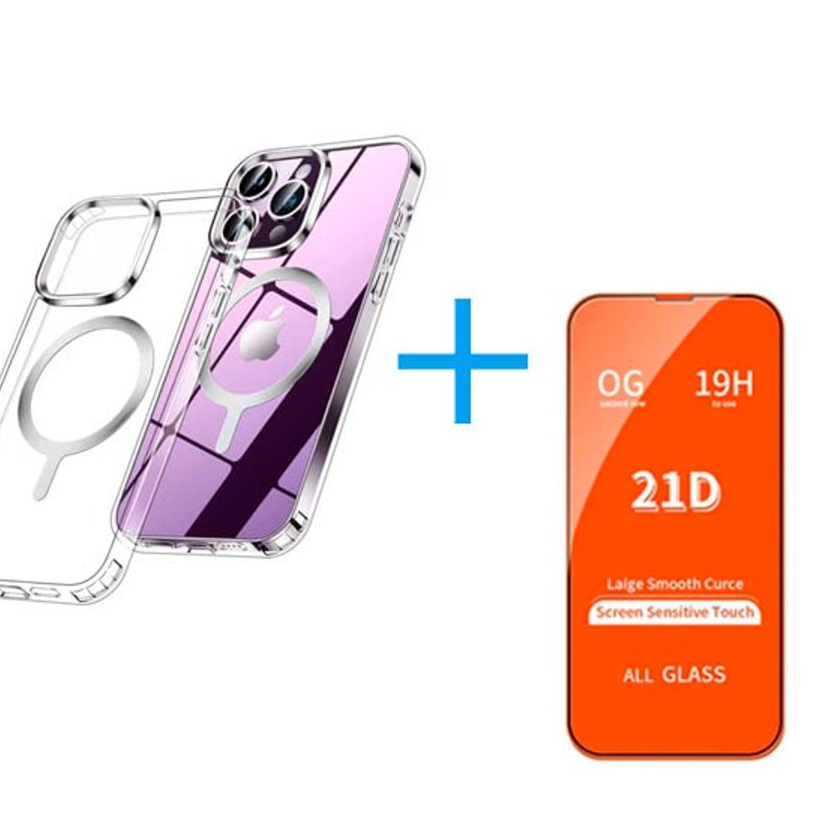 GENERICO - Funda Clear Case con Magsafe + Vidrio Templado para Iphone 14 Pro Max