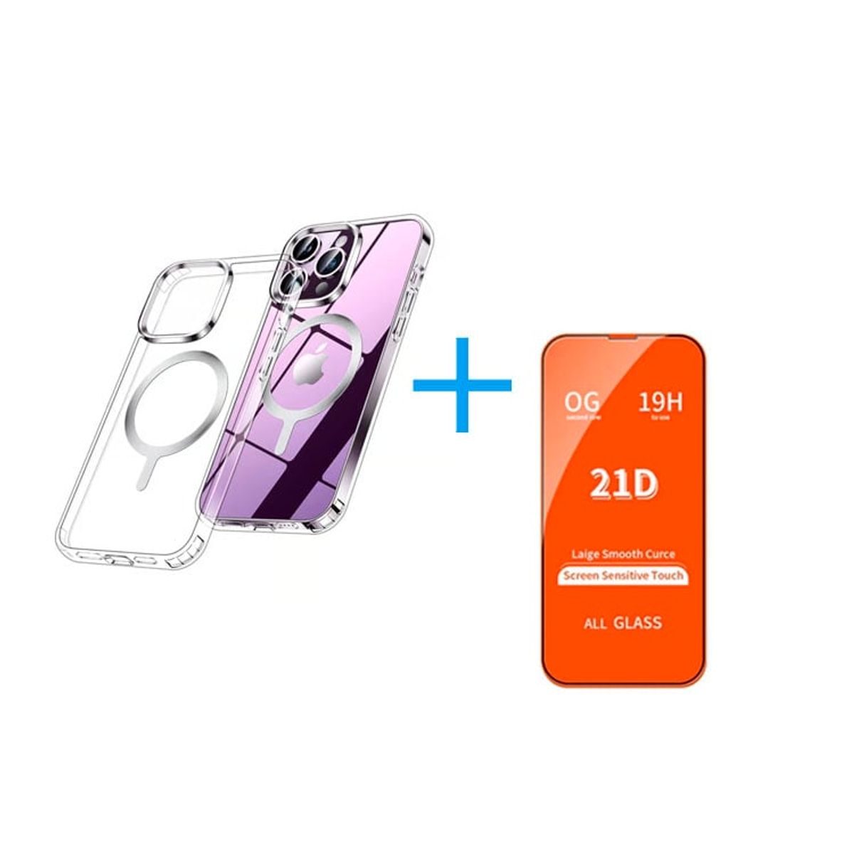 GENERICO - Funda Clear Case con Magsafe + Vidrio Templado para Iphone 14 Pro Max