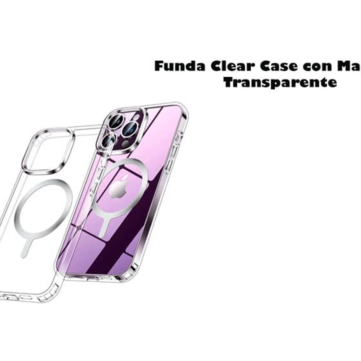 GENERICO - Funda Clear Case con Magsafe + Vidrio Templado para Iphone 14 Pro Max