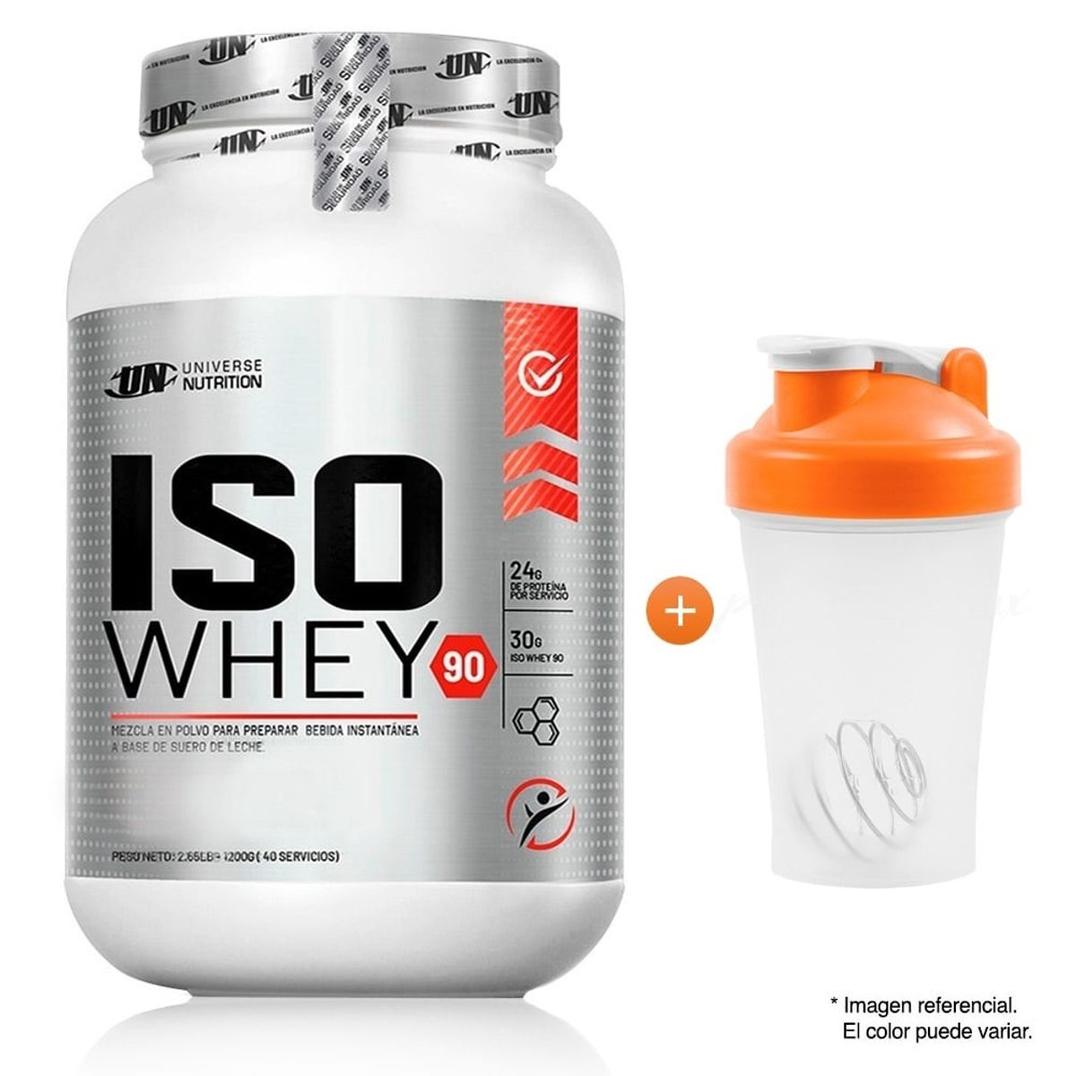 UNIVERSE NUTRITION - Iso Whey 90 1100 Gr / 1.1 Kg - Un Cookies and Cream + SHAKER