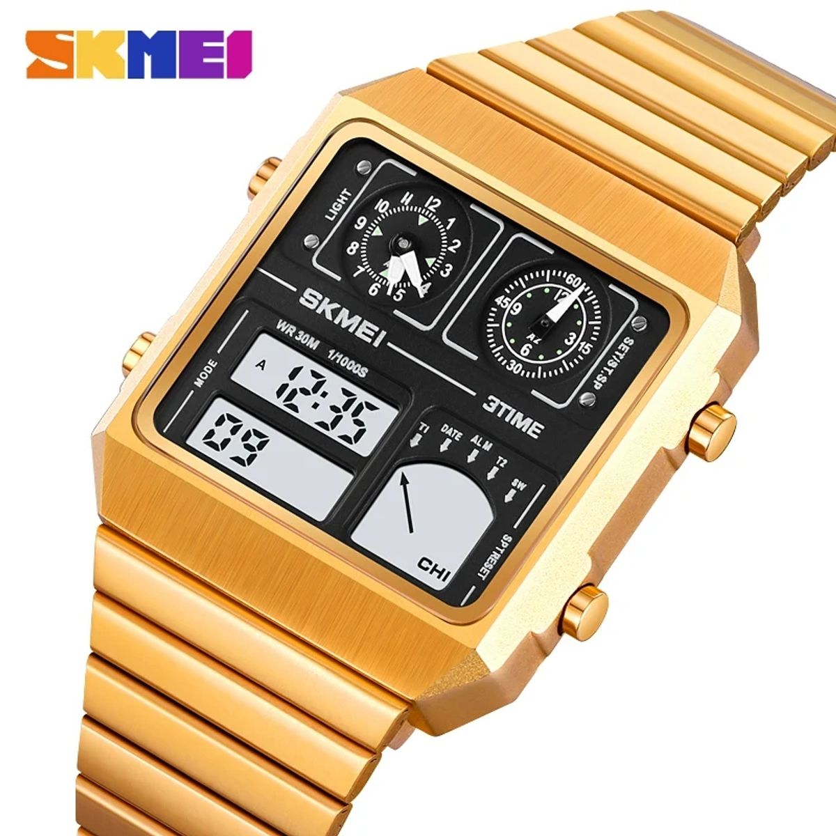SKMEI - Reloj Skmei 2198 con temperatura y triple hora_.