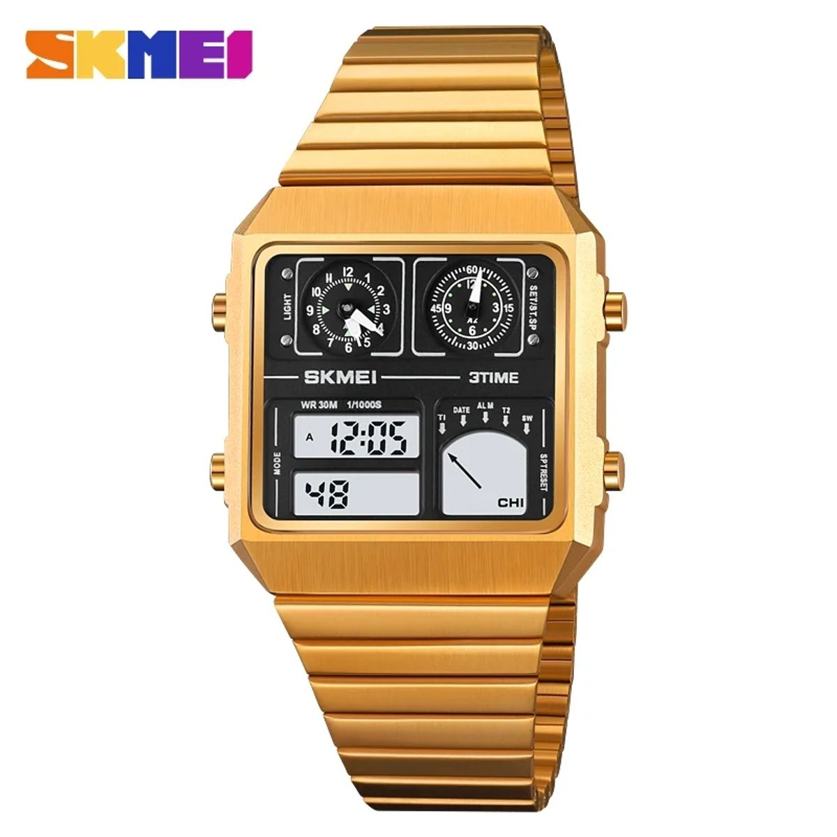 SKMEI - Reloj Skmei 2198 con temperatura y triple hora_.