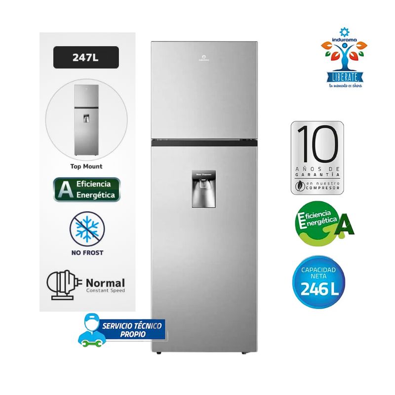 INDURAMA - Refrigeradora Indurama RI-389D 267 Litros