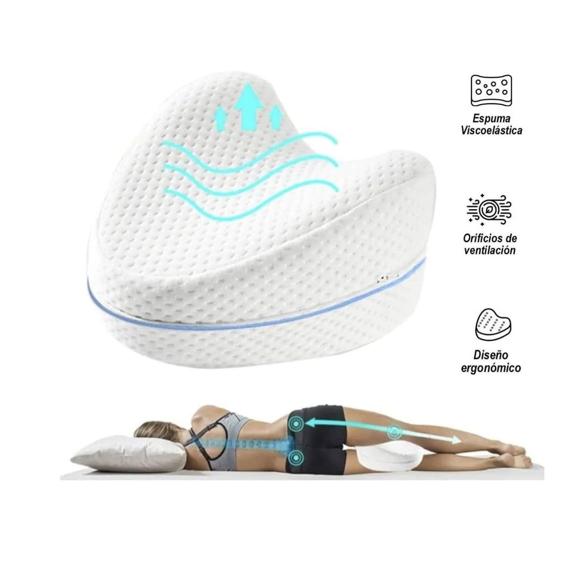 OEM - Almohada Cojín Ortopédica para Piernas y Rodillas