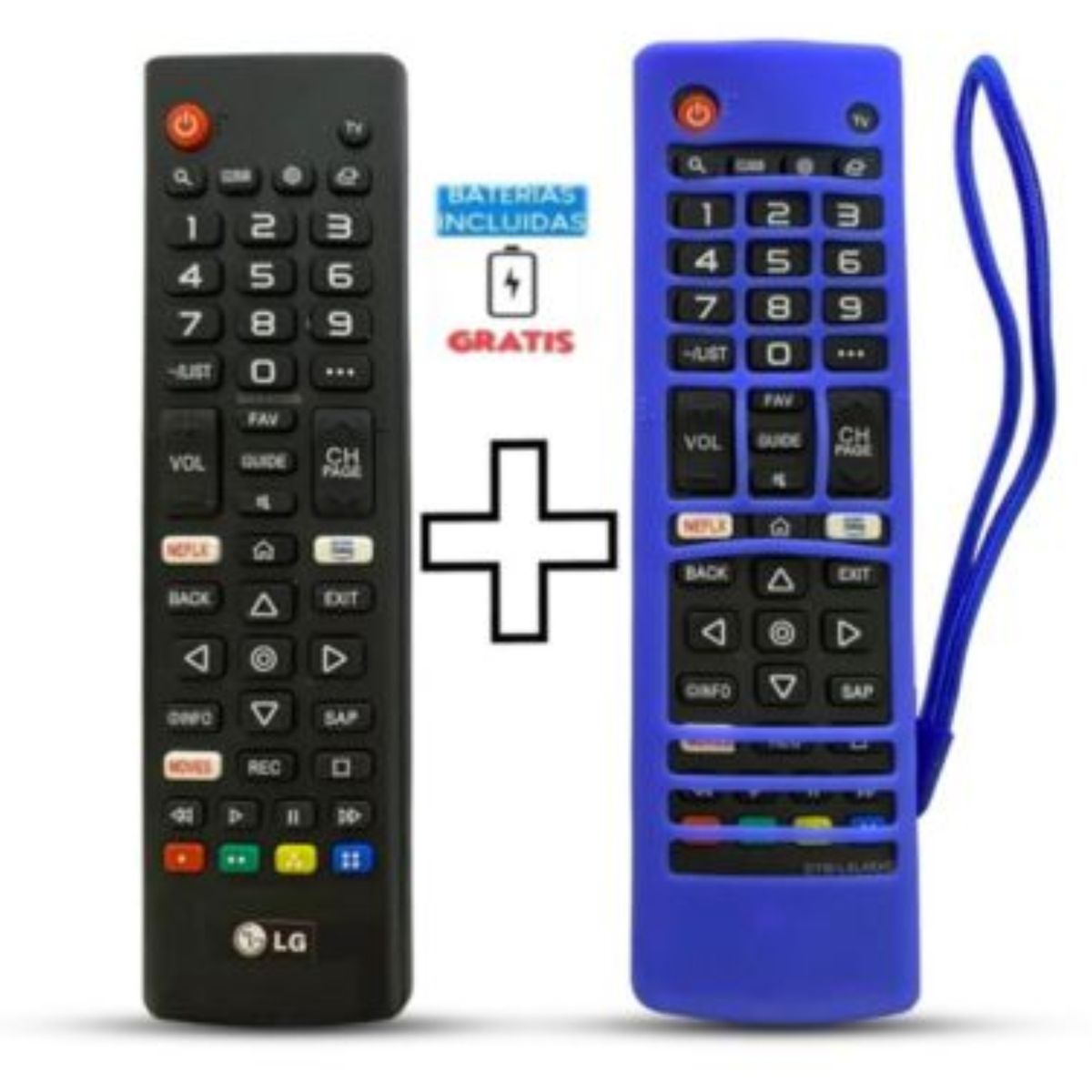 UNIVERSAL - Control Remoto Para tv lg Smart 4k Modo futbol  Funda Azul