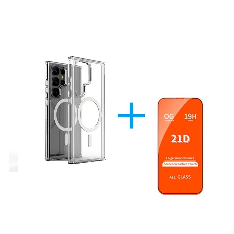 GENERICO - Funda Clear Case con Magsafe + Vidrio 11D para Samsung S24 Plus