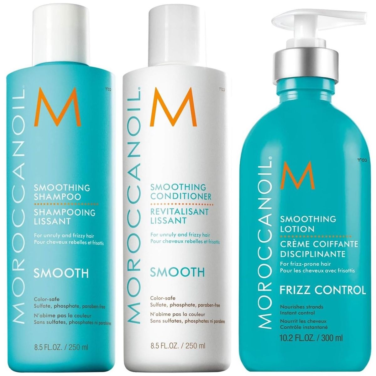 MOROCCANOIL - Shampoo Suavizante 250ml + Acondicionador + Crema Moroccanoil Smooth