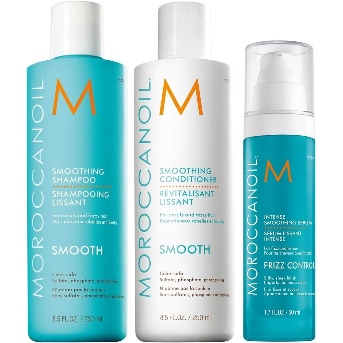MOROCCANOIL - Shampoo Suavizante 250ml + Acondicionador + Sérum Moroccanoil Smooth