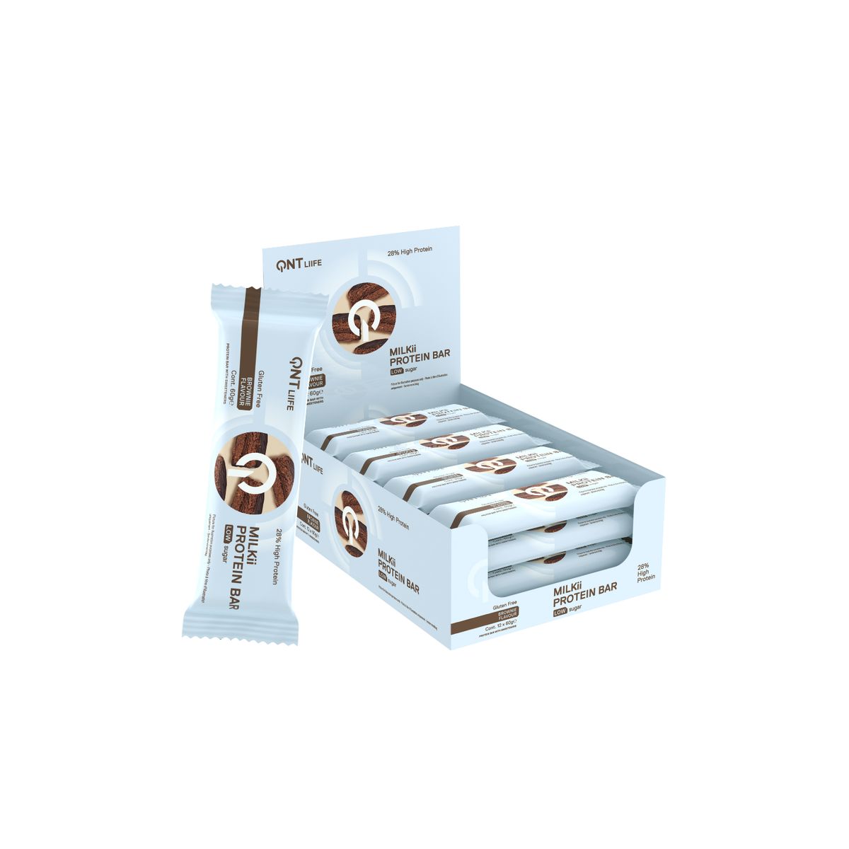 QNT - Pack x 12 Barra de Proteina Milkii Brownie QNT