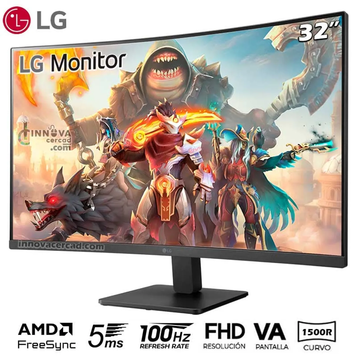LG - Monitor Curvo LG 32MR50C-B  FHD de 32" 100Hz, 5ms (GTG) AMD FreeSync