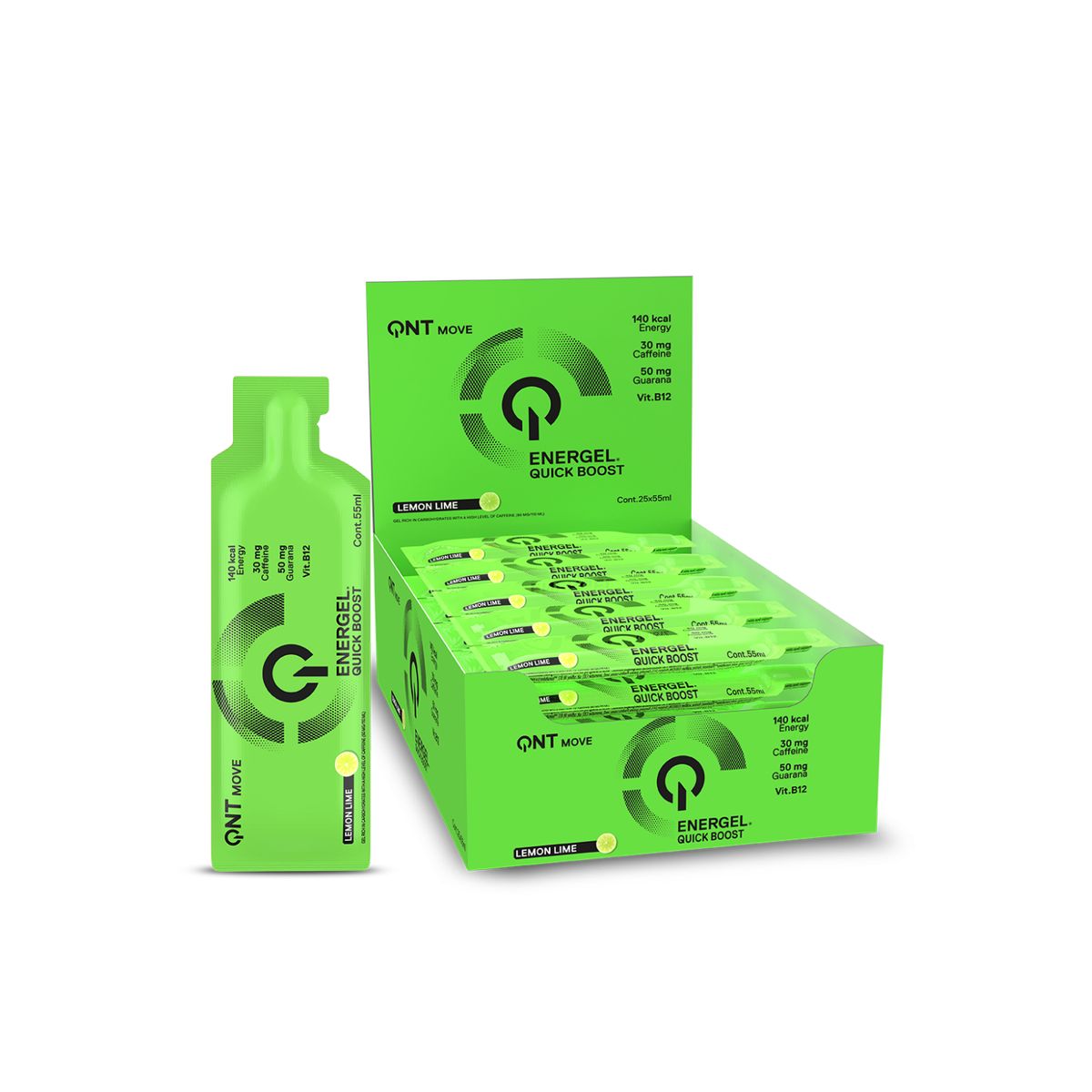 QNT - Pack x 25 Geles Energeticos Lima Limon QNT