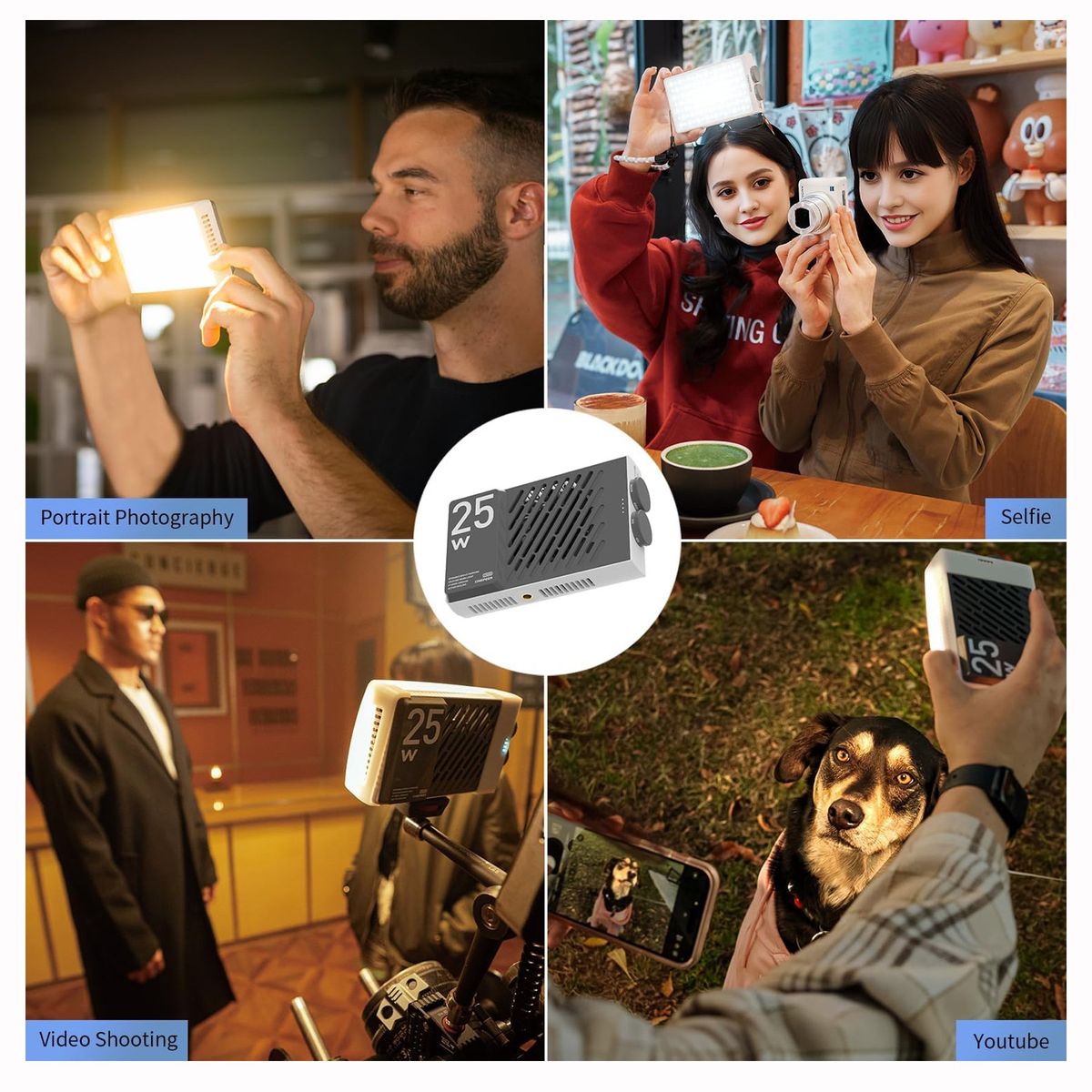 ZHIYUN - Zhiyun CINEPEER CM25 - Luz LED Portátil de 25W Bicolor