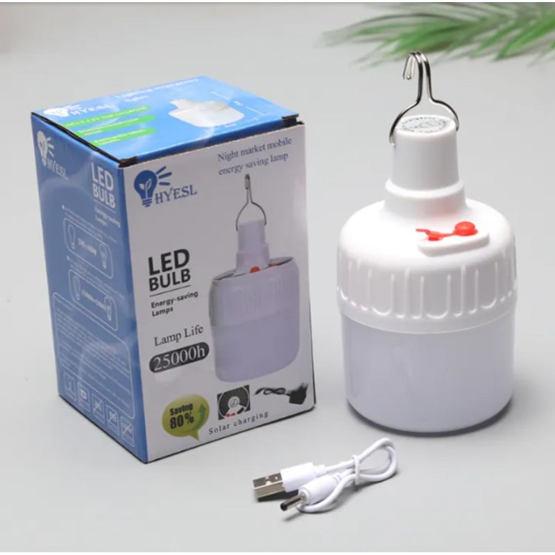 GENERICO - Lampara de emergencia recargable con placa solar led
