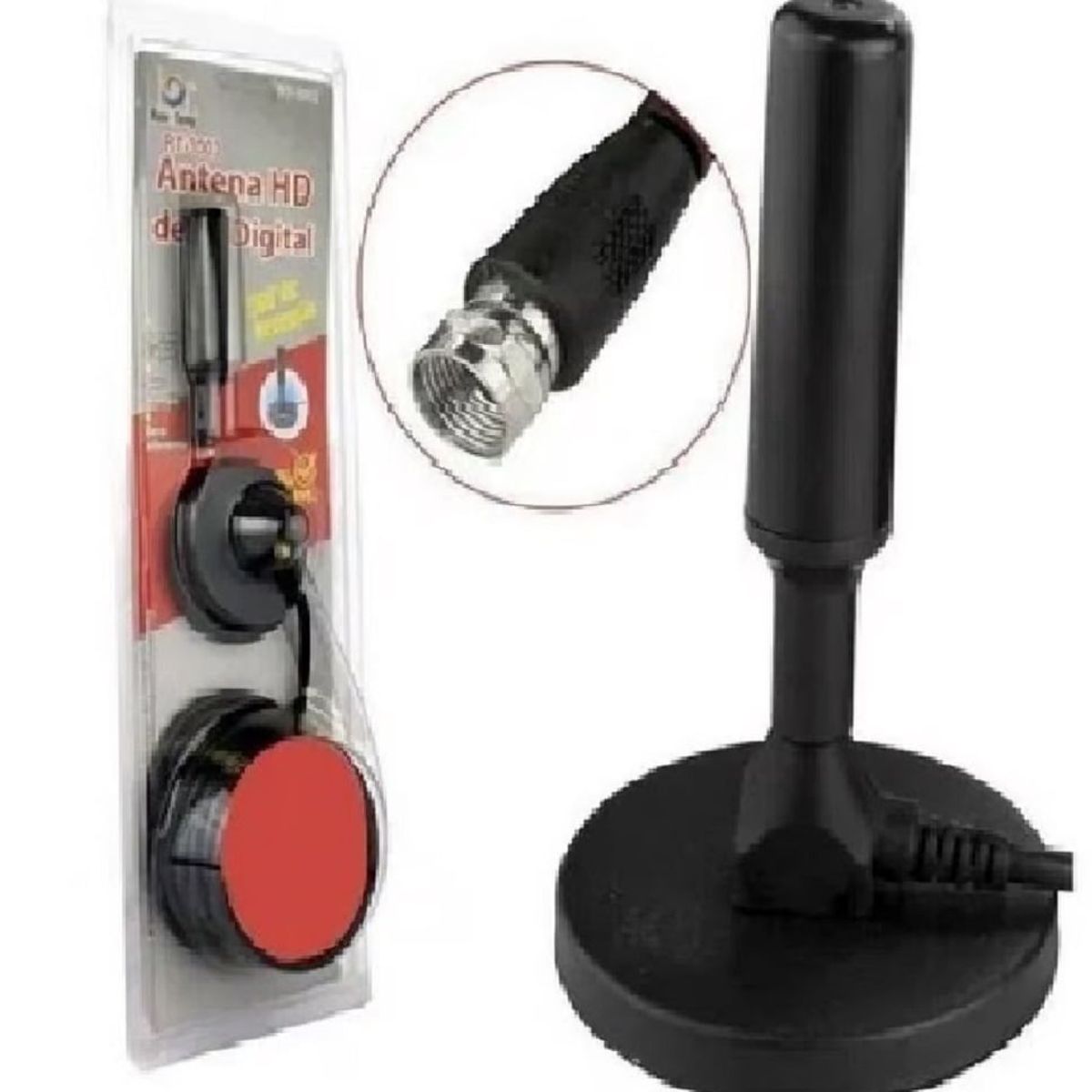 GENERICO - Antena HD de TV Digital 360º de Recepción Cable 4.3 Mts