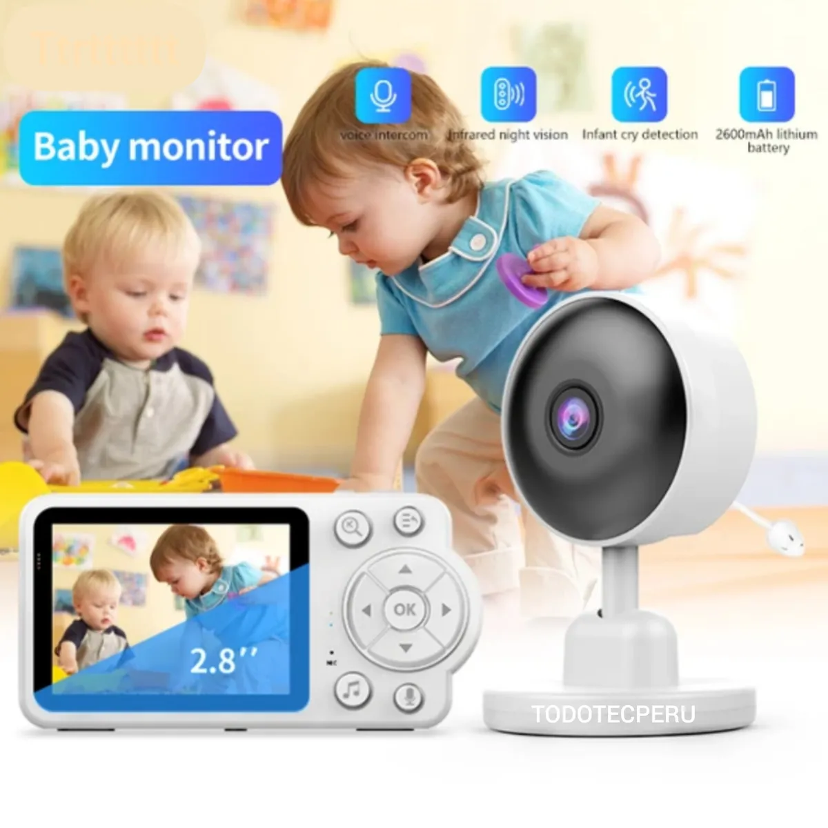 GENERICO - VIDEO MONITOR PARA BEBES HD CON SENSOR DE MOVIMIENTO