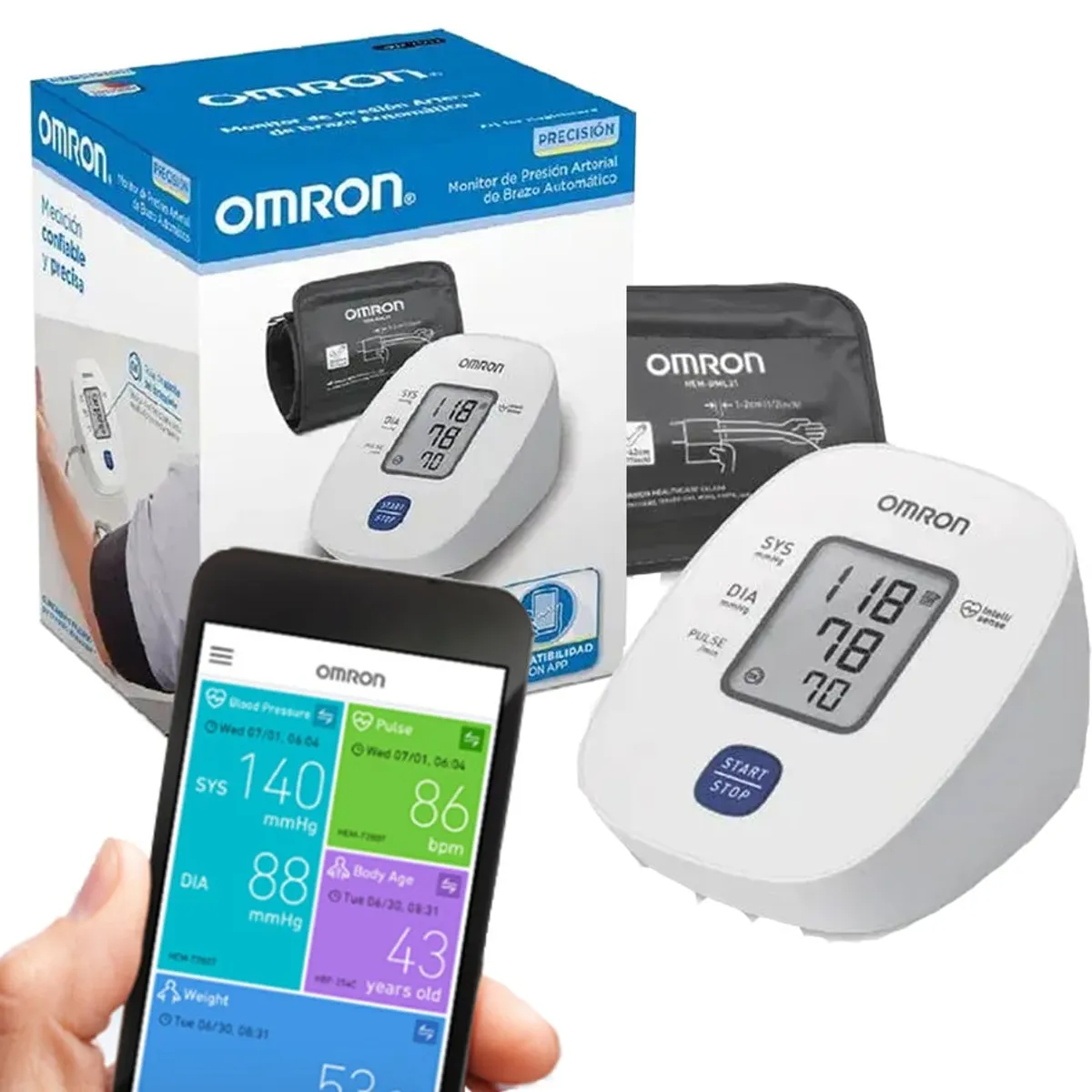 OMRON - Tensiometro Omron HEM-7121J + Conexión Celular NUEVO