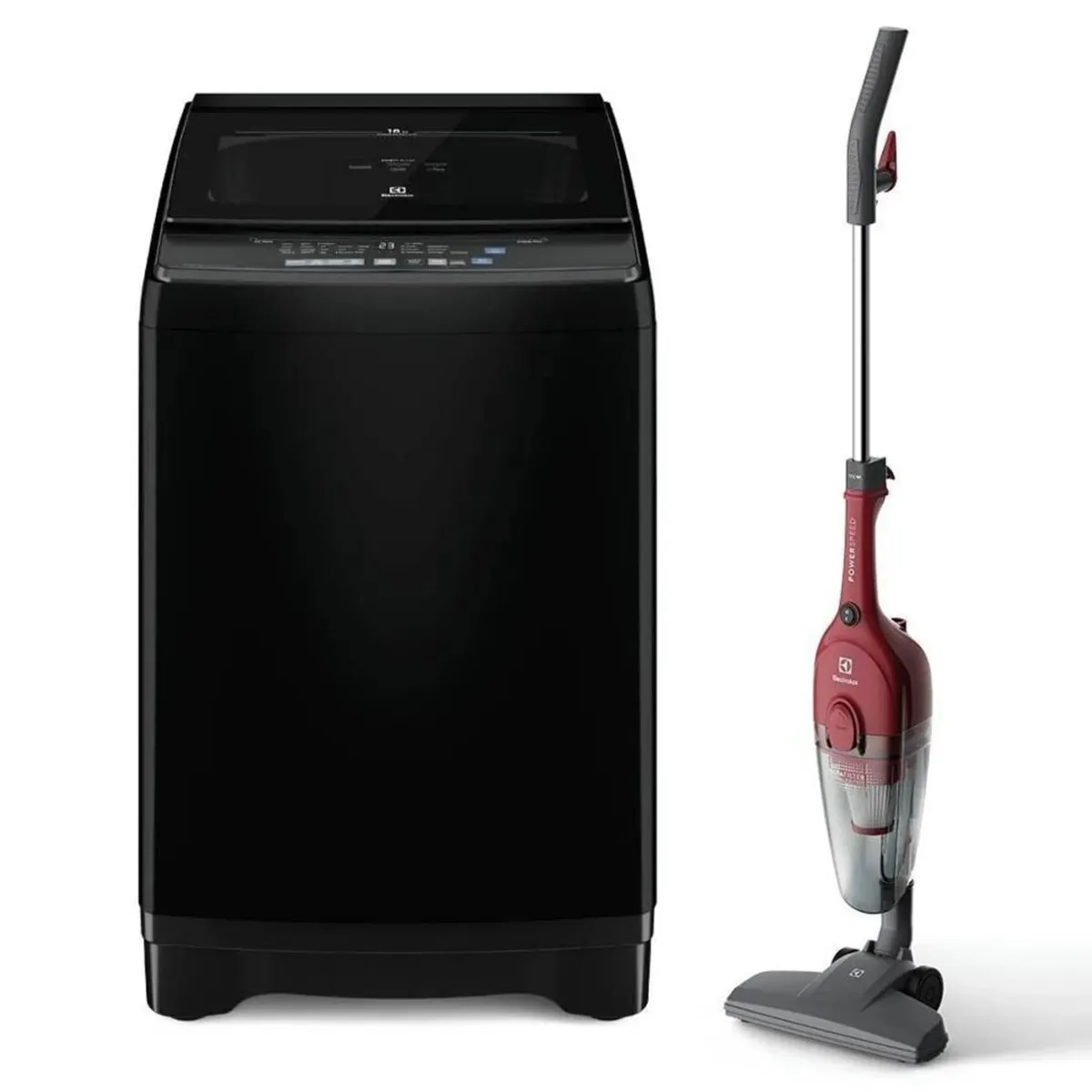 ELECTROLUX - Combo Lavadora Carga Superior 18kg Negro EWIP18F2XSWB + Aspiradora vertical STK13 Electrolux