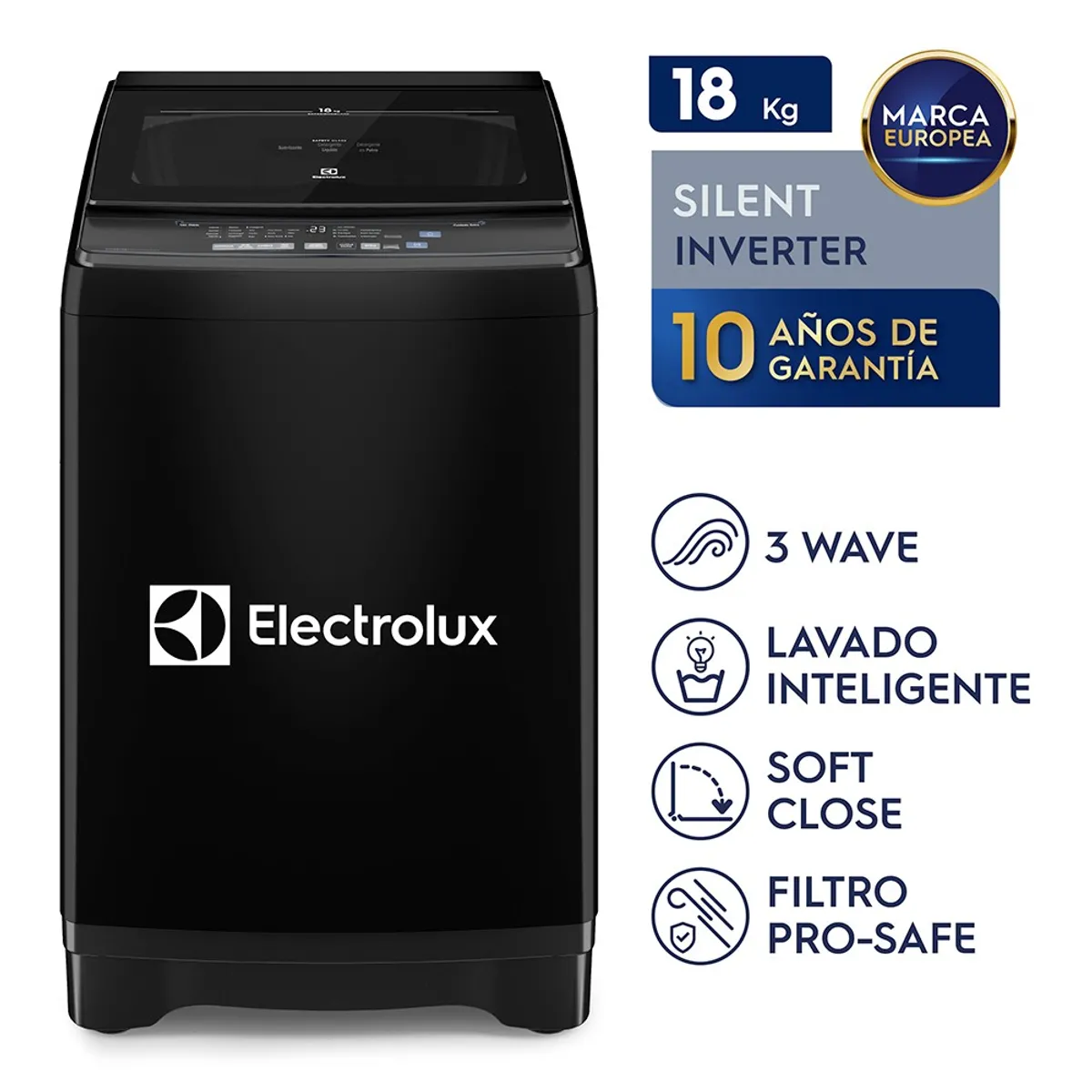 ELECTROLUX - Combo Lavadora Carga Superior 18kg Negro EWIP18F2XSWB + Aspiradora vertical STK13 Electrolux