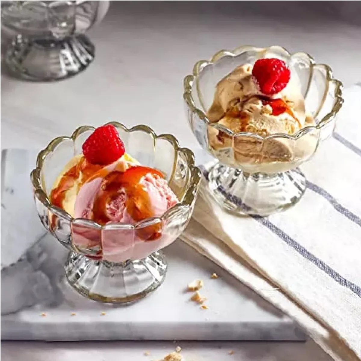 OTTOWARE - Juego de 6 Copas de Vidrio para Helado