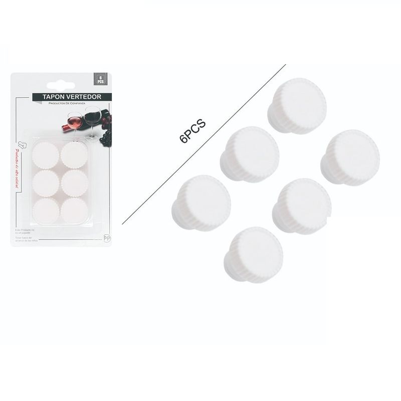 OTTOWARE - Set de 6 Tapones para Botella de Vino