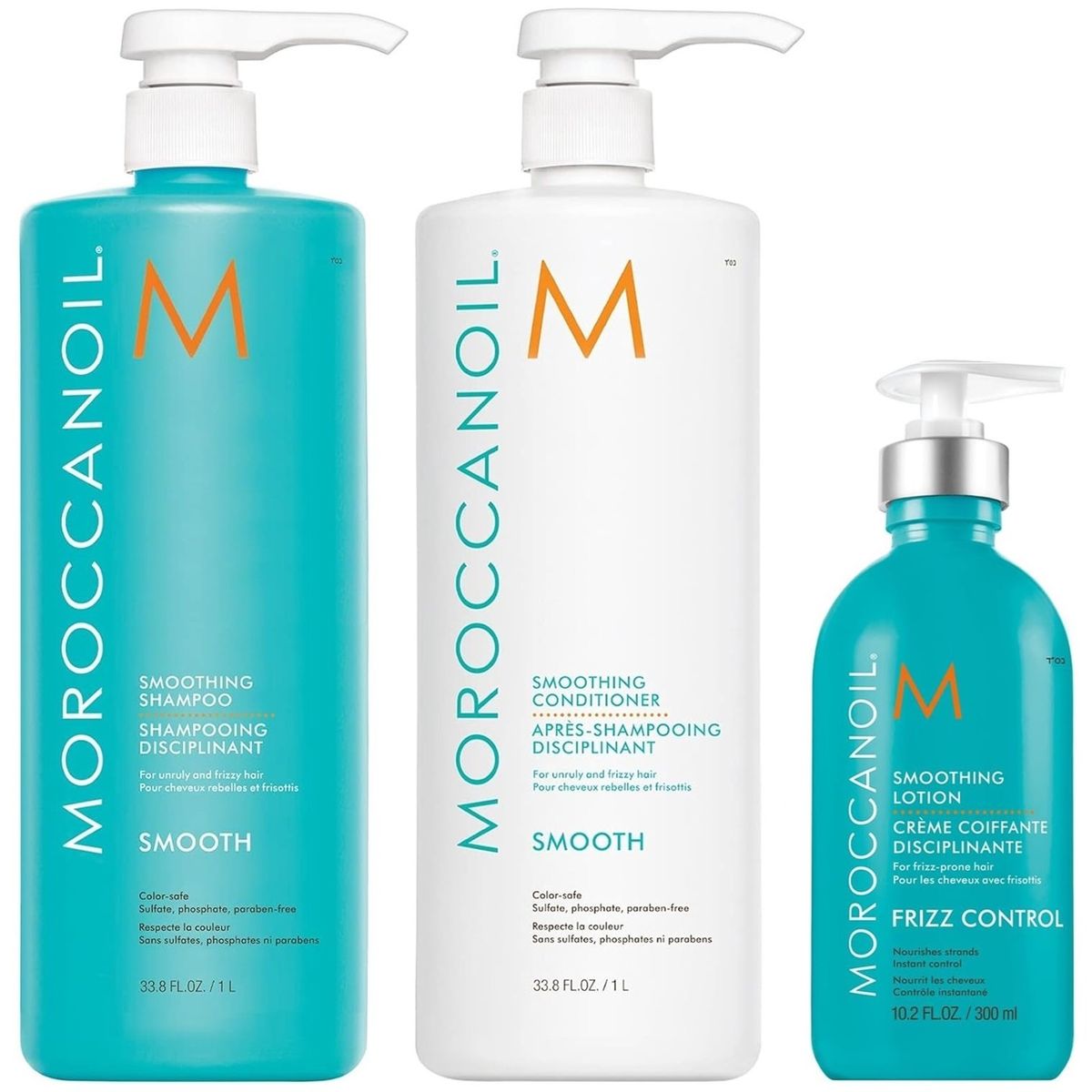 MOROCCANOIL - Shampoo Suavizante 1000ml + Acondicionador + Crema Moroccanoil Smooth