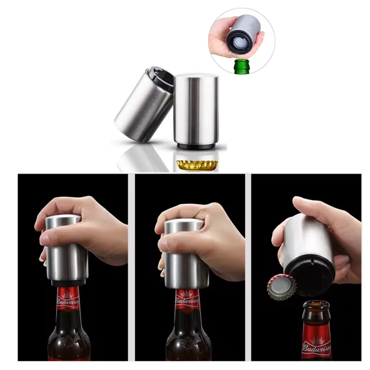 IMPORTADO MC - Destapador Magnético De Acero Inoxidable Para Botellas