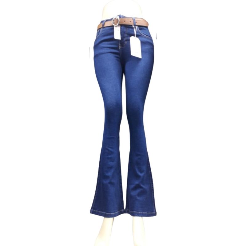GENERICO - PANTALON JEAN FLARE AZUL