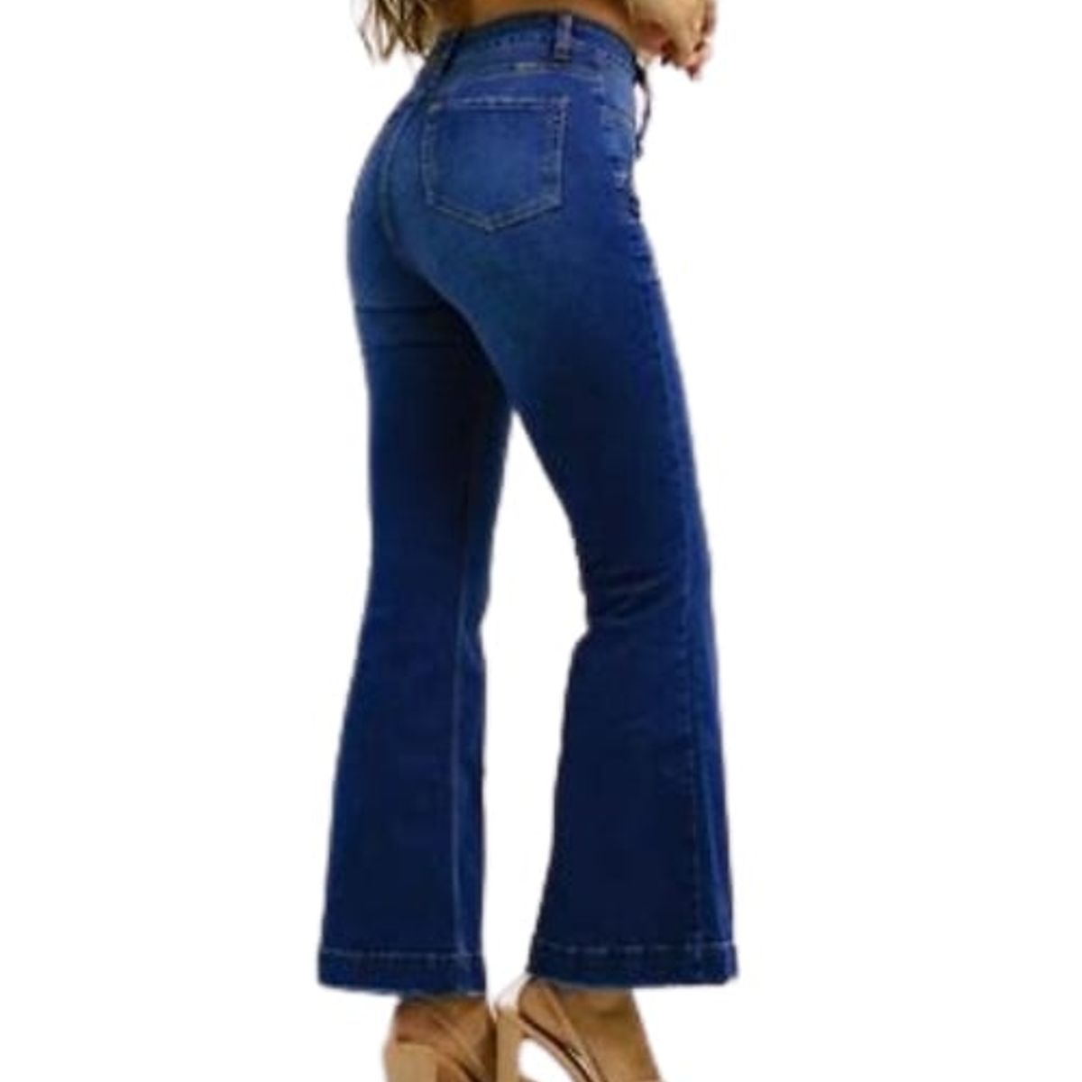 GENERICO - PANTALON JEAN FLARE AZUL
