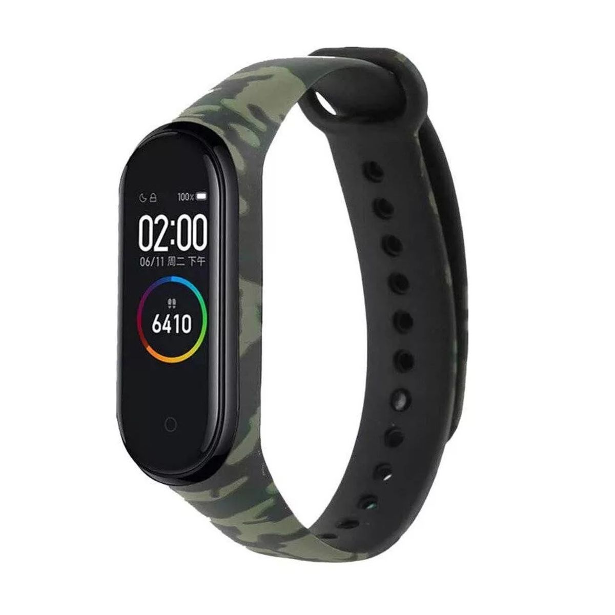 GENERICO - Correa de silicona Para Xiaomi MiBand 5- Camuflado Verde