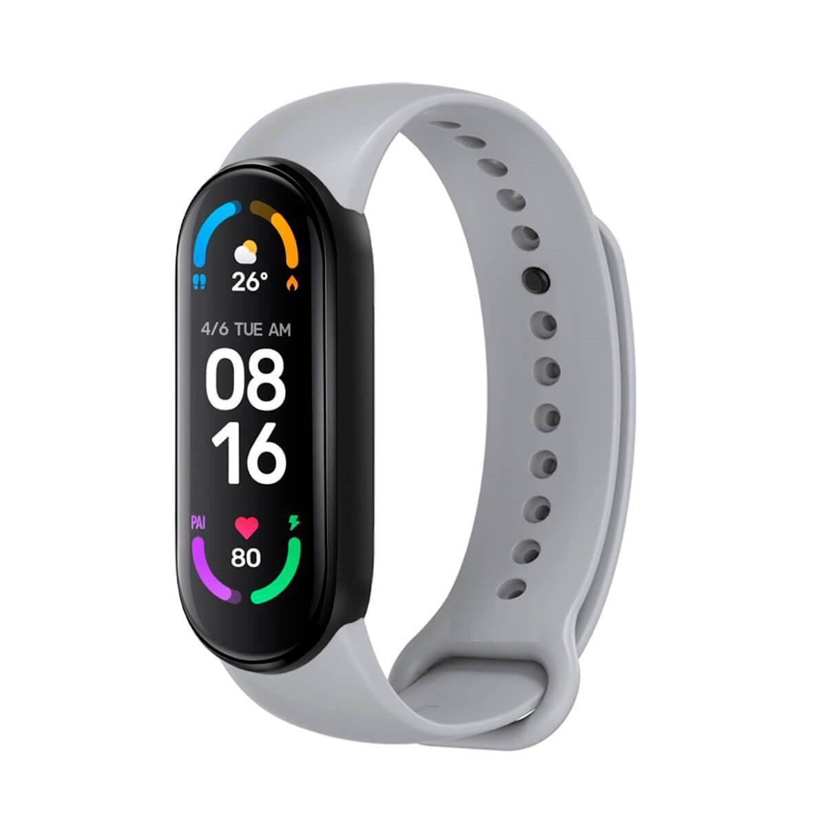 GENERICO - Correa de silicona Para Xiaomi MiBand 8-9-10 Gris