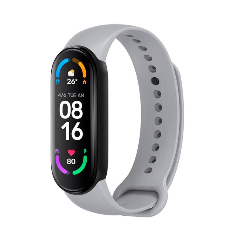 GENERICO - Correa de silicona Para Xiaomi MiBand 8-9-10 Gris