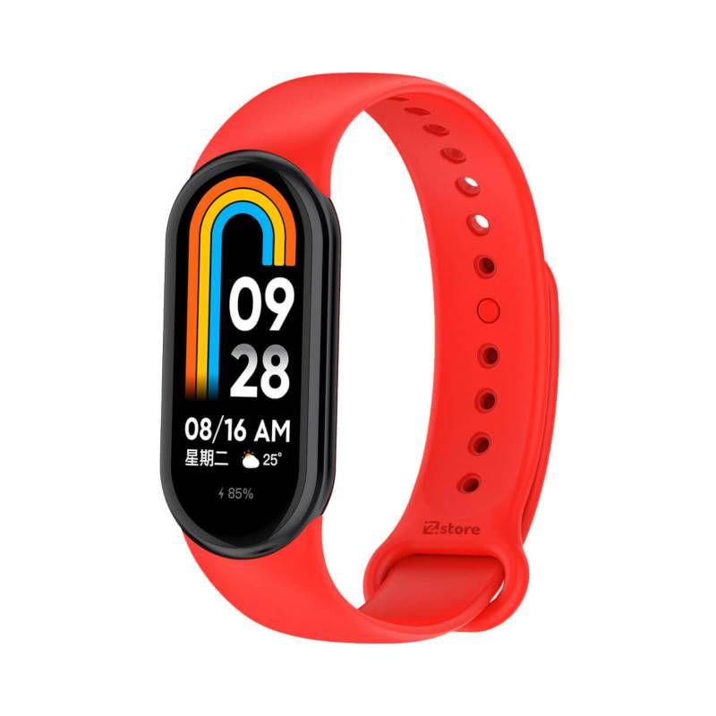 GENERICO - Correa de silicona Para Xiaomi MiBand 8-9-10 Rojo