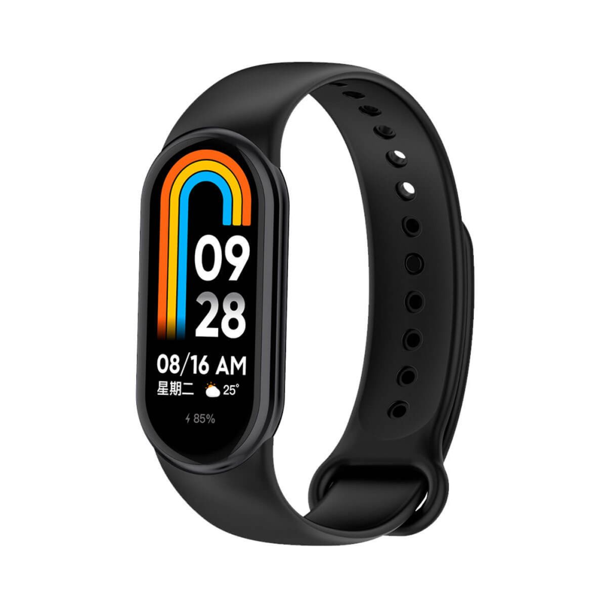 GENERICO - Correa de silicona Para Xiaomi MiBand 8-9-10 Negro