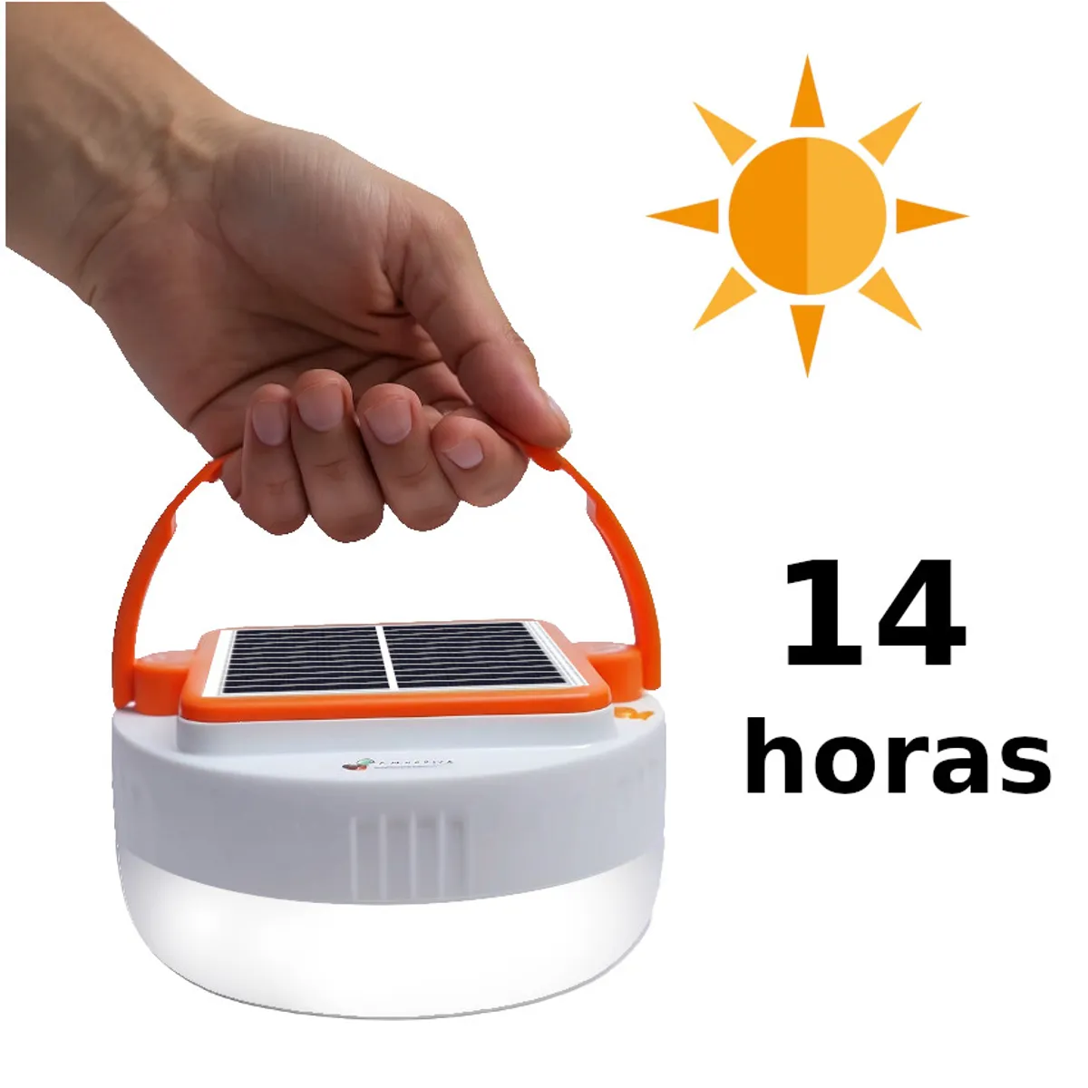 GENERICO - Foco Lampara Portatil Recargable Luminaria LED 14horas 18650 PanelSol