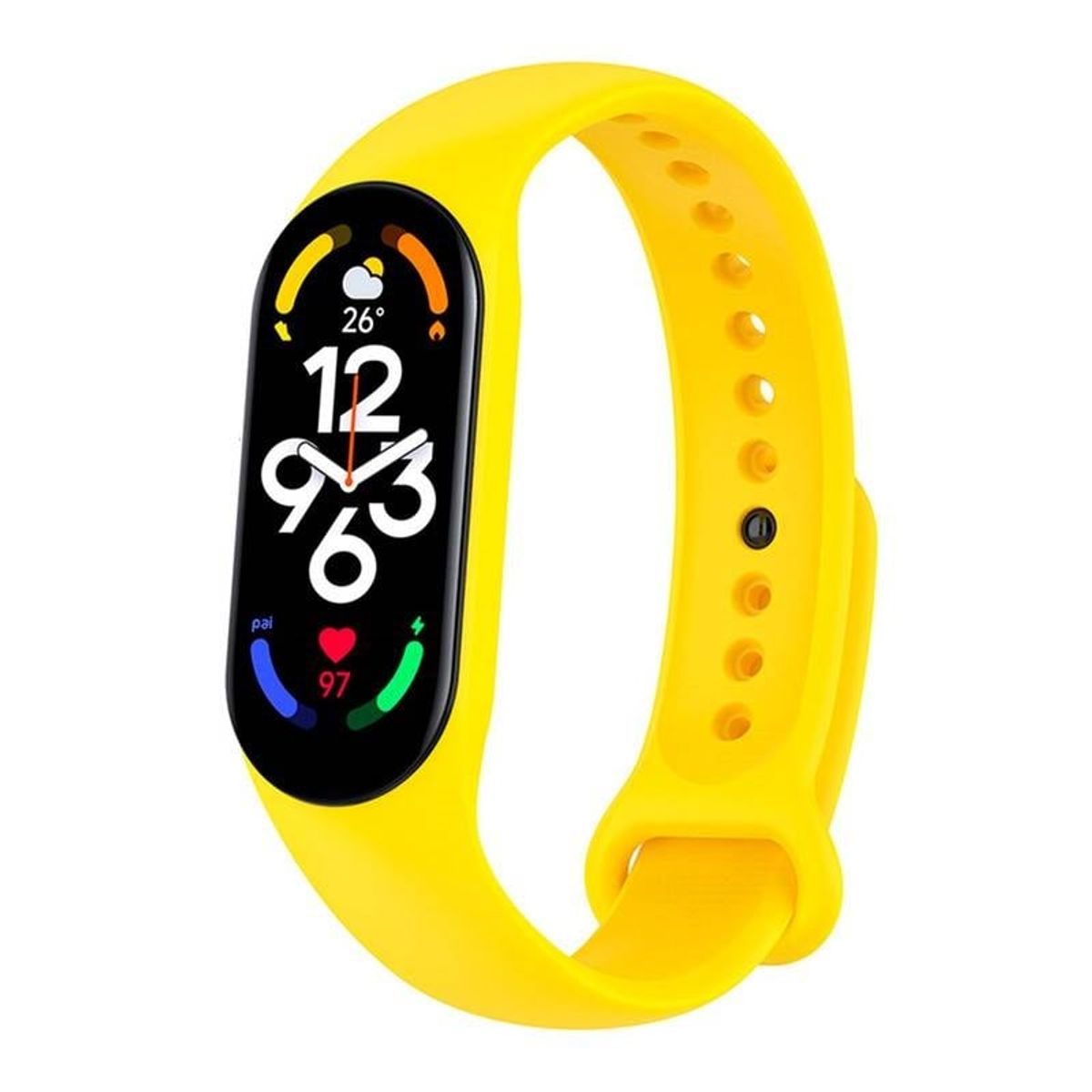GENERICO - Correa de silicona Para Xiaomi MiBand 5- Amarillo