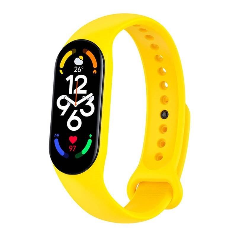 GENERICO - Correa de silicona Para Xiaomi MiBand 6- Amarillo
