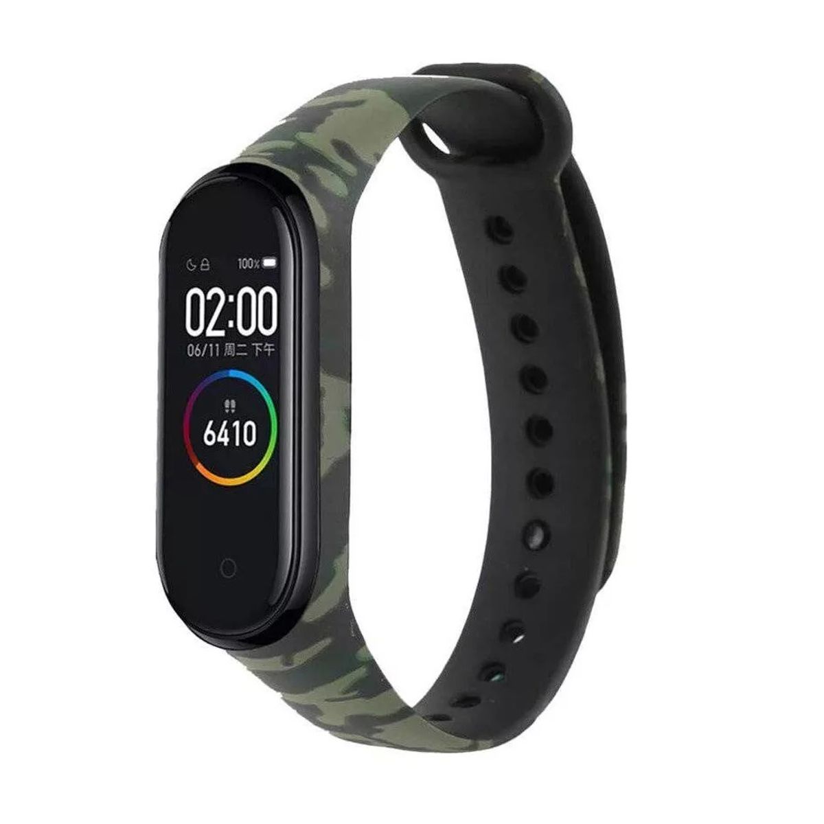 GENERICO - Correa de silicona Para Xiaomi MiBand 7- Camuflado Verde