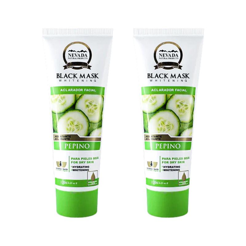 NEVADA NATURAL PRODUCTS - 2 Mascarilla Negra Hidroplástica De Pepino 120Gr_.