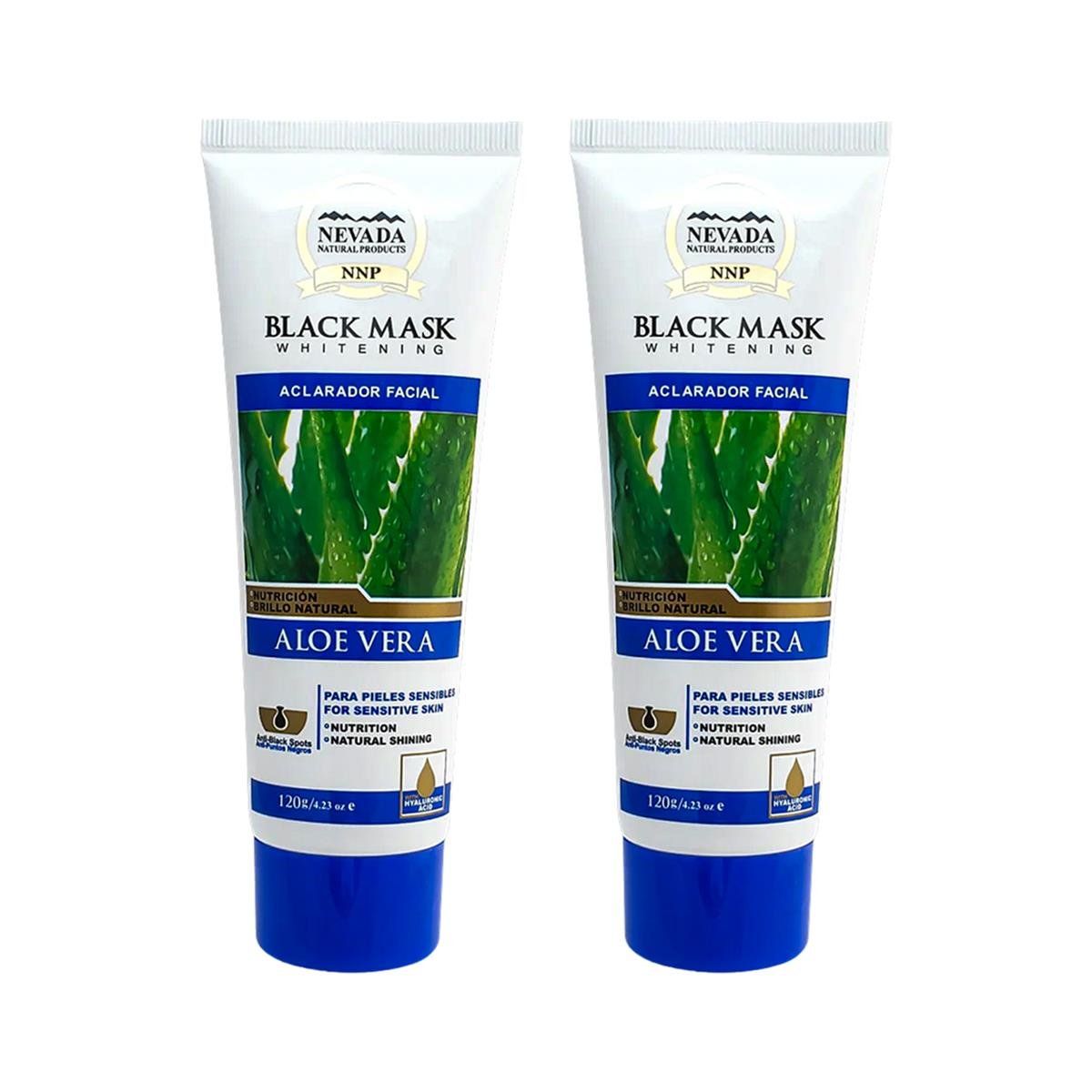 NEVADA NATURAL PRODUCTS - 2 Mascarilla Negra Hidroplástica De Aloe Vera 120Gr - Nevada_.