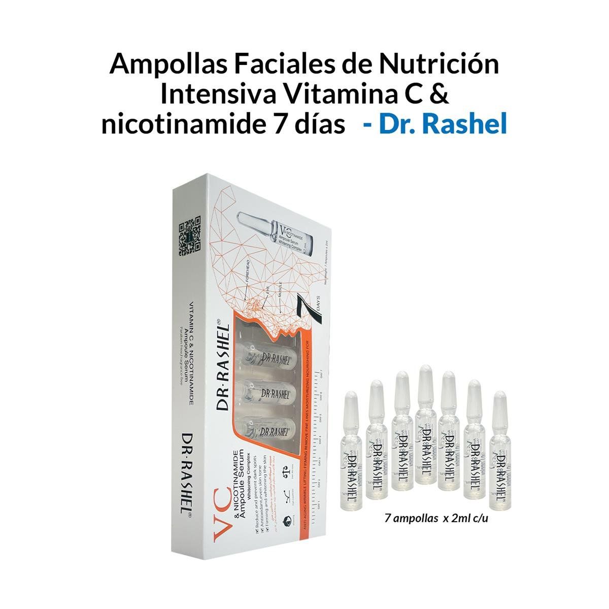 GENERICO - Ampollas Faciales De Nutrición Vitamina C & Nicotinamide 7 Días_.