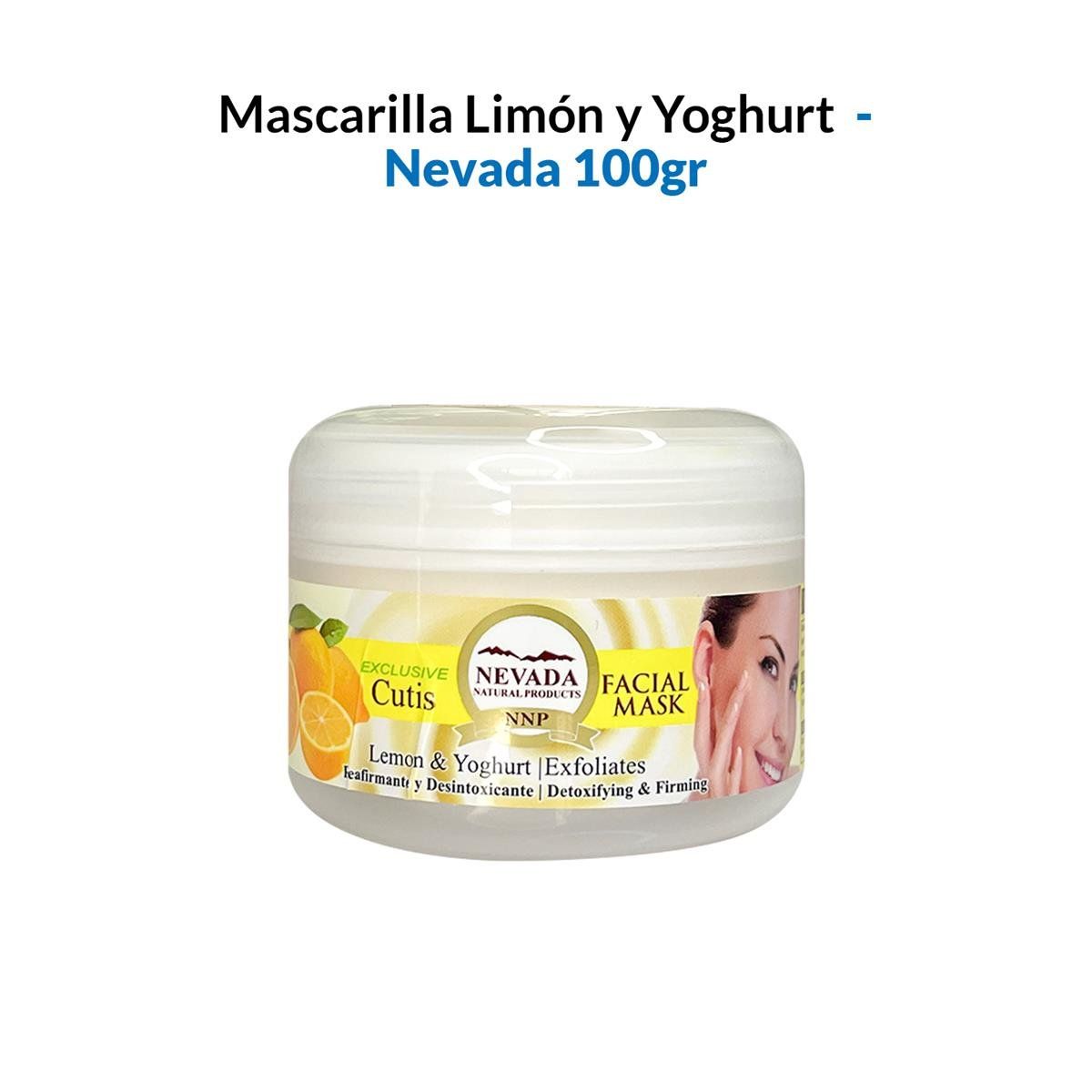 NEVADA NATURAL PRODUCTS - Mascarilla Aclarador Facial Limon Y Yogurt 100G - Nevada_.