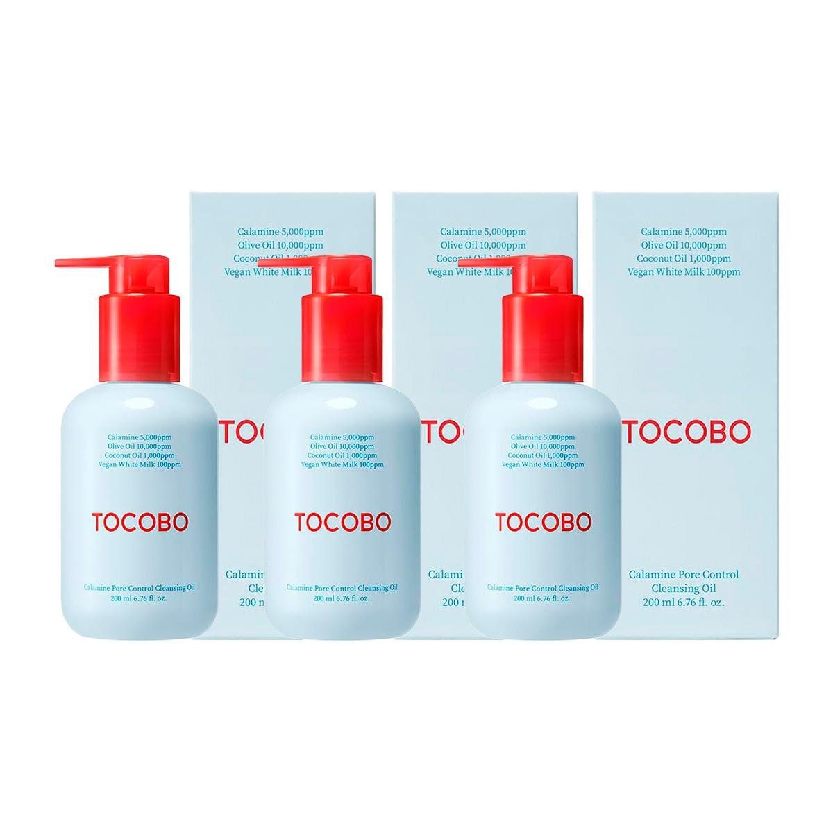 TOCOBO - Calamine Pore Control Cleansing Oil - Tocobo 200ml 3 unidades_.
