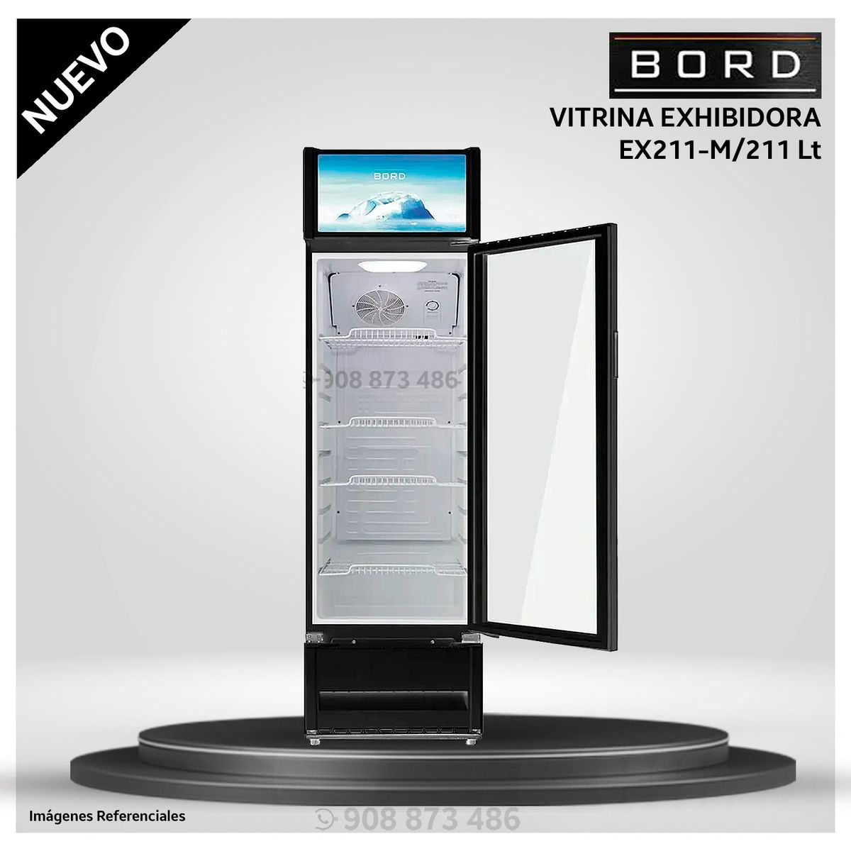 BORD - Exhibidora Bord Vertical 211LT EX211-M Blanco