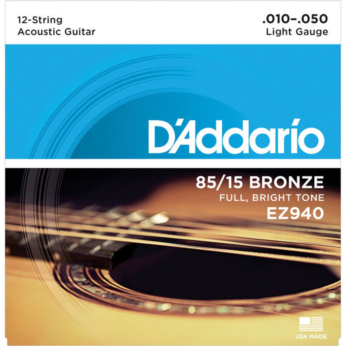 DADDARIO - D'Addario EZ940 Set 12 Cuerdas Guitarra Folk 010-050