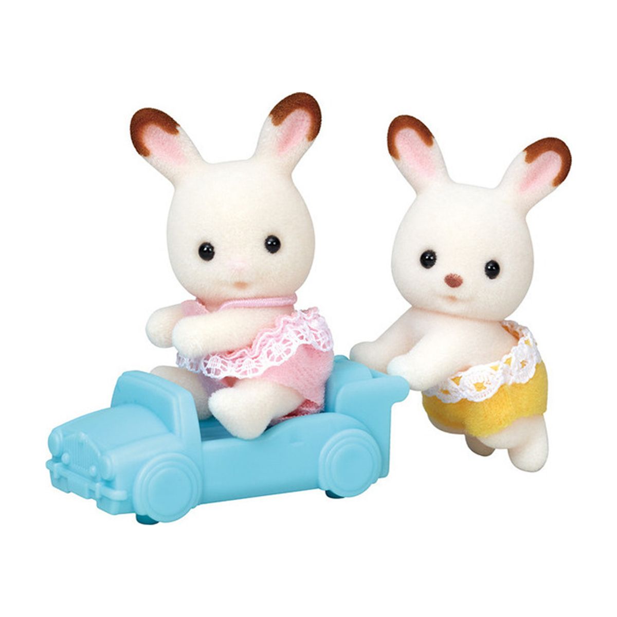 SYLVANIAN FAMILIES - Calico Critters Trencito 2 Conejitos Chocolate Blanco